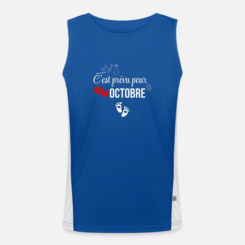 C’est prévu pour octobre - annonce de grossesse Débardeur respirant contrasté Homme 