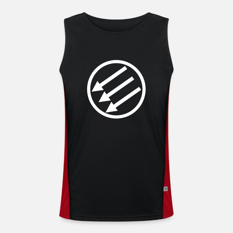 Turning Pfeile - Men's Functional Contrast Tank Top  - black/red