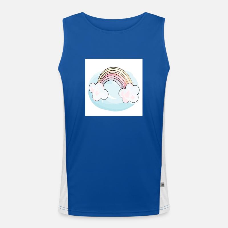 Regenbogen Funktionelles Kontrast-Tank Top für Männer 
