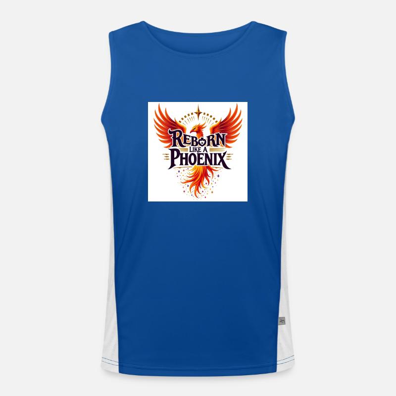 Reborn Like A Phoenix Funktionelles Kontrast-Tank Top für Männer 
