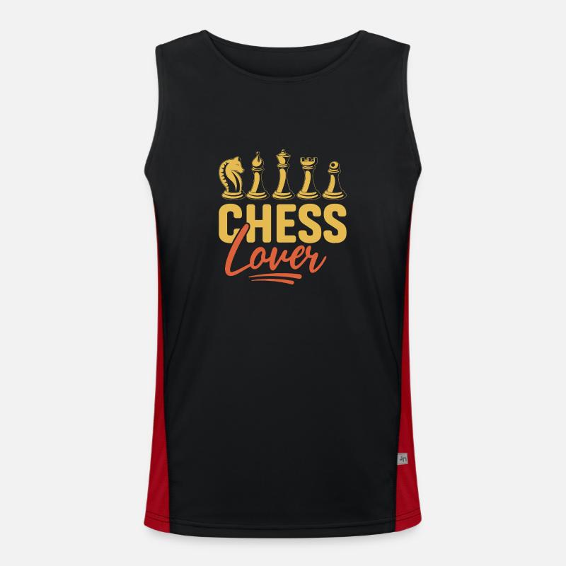 Chess Junkie Gift Chess Sport Chess Master Men's Functional Contrast Tank Top 