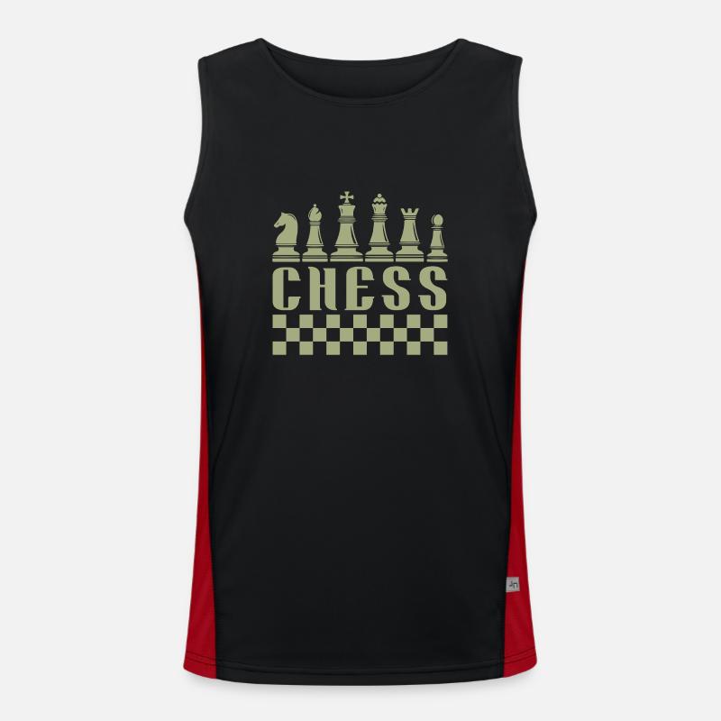 Think Retro Chess Player Gift Chess Sports Men's Functional Contrast Tank Top 