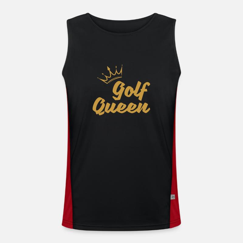 Eat Sleep Golf Repeat Geschenk Golfschläger Sport Funktionelles Kontrast-Tank Top für Männer 