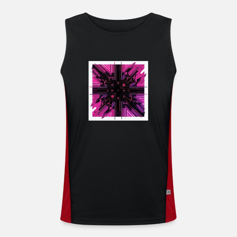 Cyber Grid Pulse Débardeur respirant contrasté Homme 