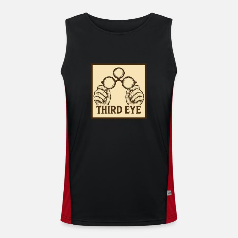 Das dritte Auge Third Eye Funktionelles Kontrast-Tank Top für Männer 