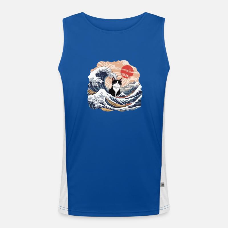 Vage Katze Funktionelles Kontrast-Tank Top für Männer 