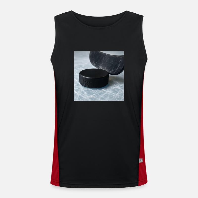 Hockey - Stick and puck Men's Functional Contrast Tank Top 