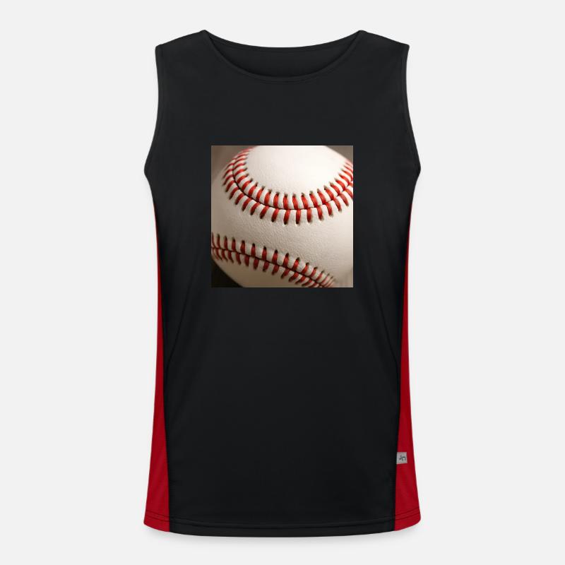 Baseball - Men's Functional Contrast Tank Top  - black/red