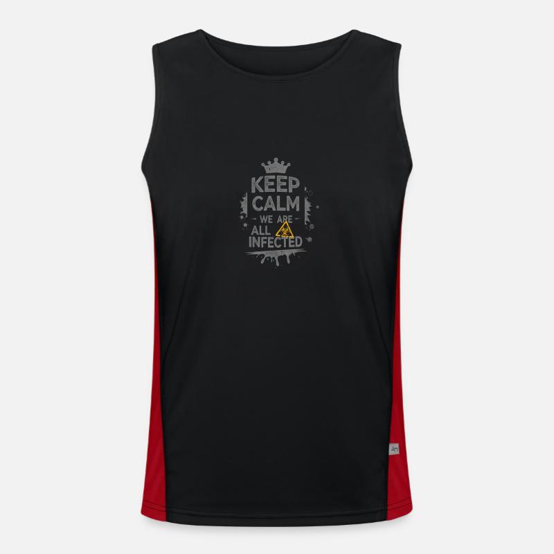 Keep Calm Men's Functional Contrast Tank Top 