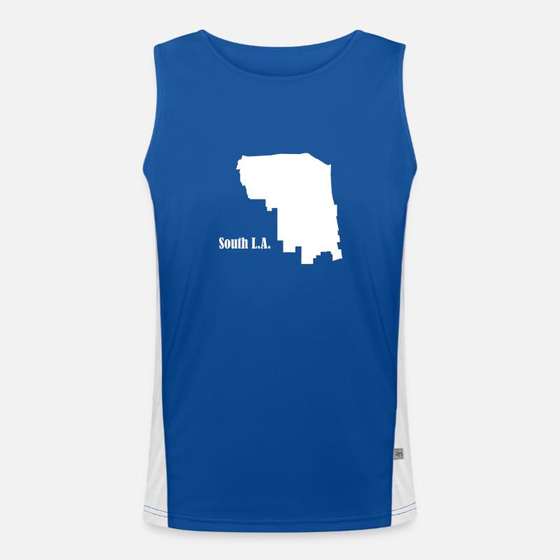South L.A. white Men's Functional Contrast Tank Top 