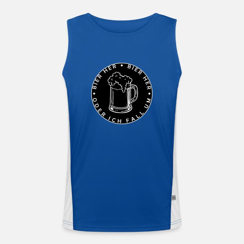 Bees here - Oder ich fall um! Men's Functional Contrast Tank Top 