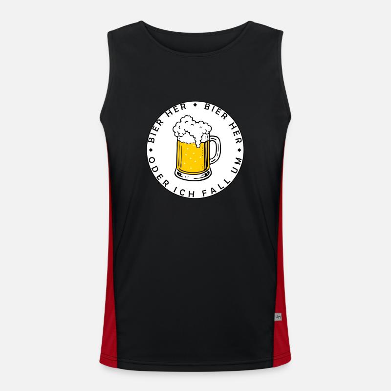Bees here - Oder ich fall um! Men's Functional Contrast Tank Top 