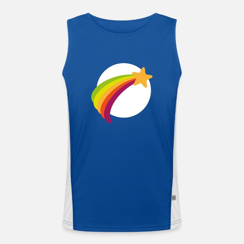 Glücksbärchi Regenbogen Funktionelles Kontrast-Tank Top für Männer 