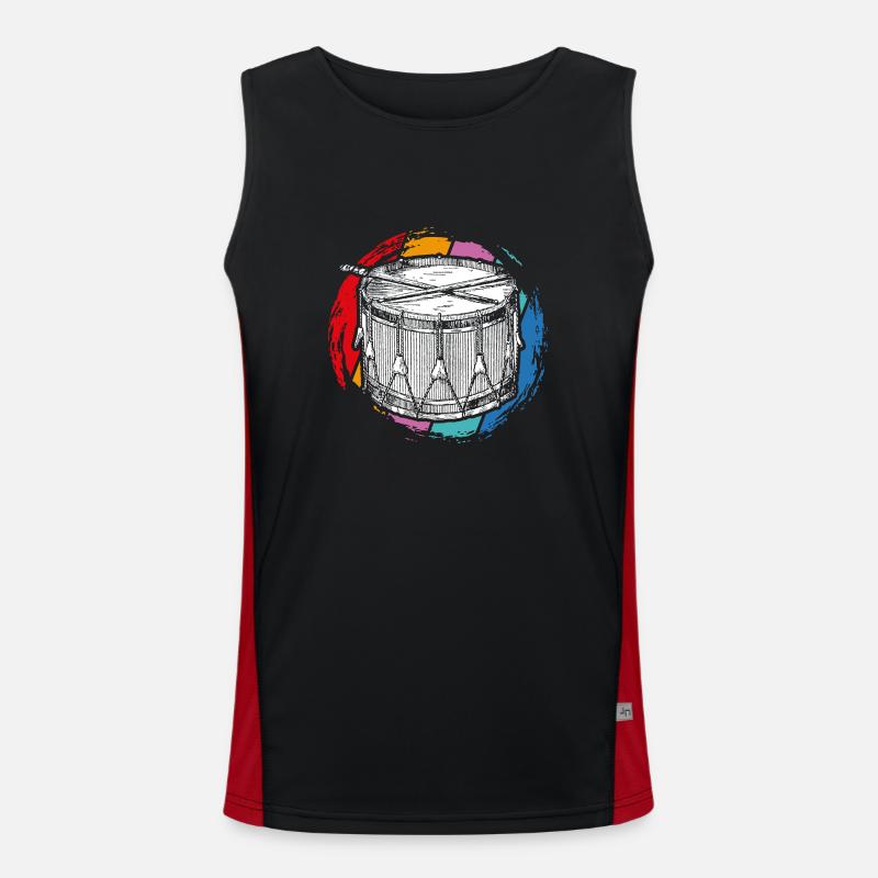 Instrument drum Men's Functional Contrast Tank Top 