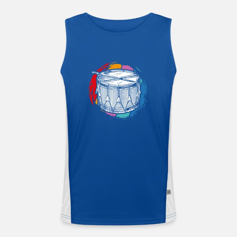 Instrument drum Men's Functional Contrast Tank Top 