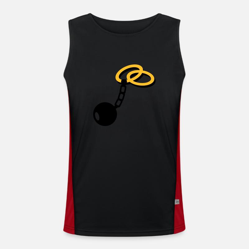Wedding Rings Men's Functional Contrast Tank Top 
