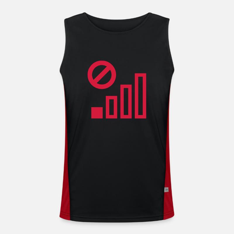 Coverage poor cellular connection - Men's Functional Contrast Tank Top  - black/red