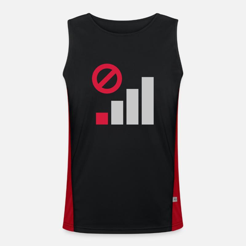 Poor coverage cellular connection - Men's Functional Contrast Tank Top  - black/red