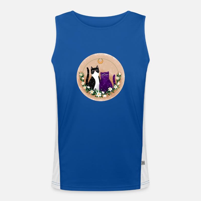 Two cats Men's Functional Contrast Tank Top 