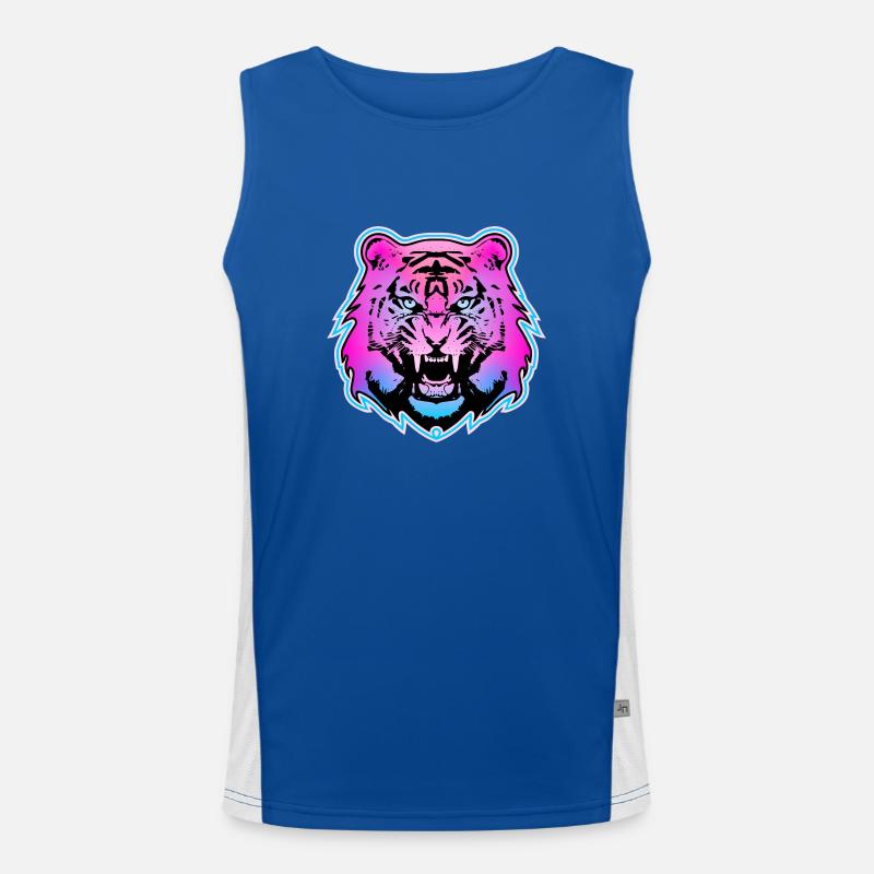 Farbiger Tiger - 1 Funktionelles Kontrast-Tank Top für Männer 