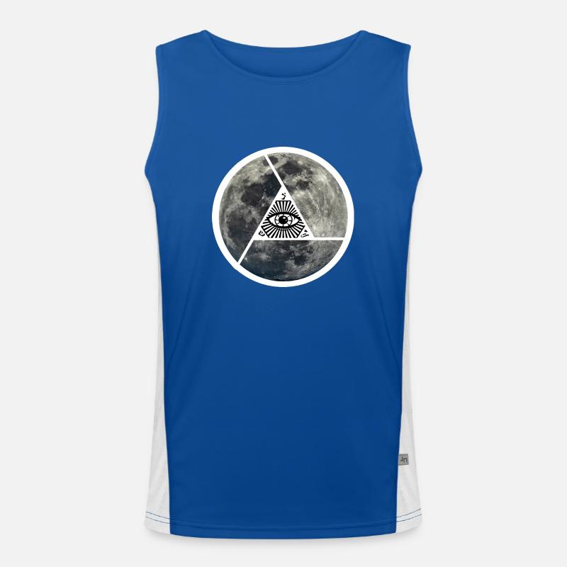 Moon Illumination Witch Power Men's Functional Contrast Tank Top 
