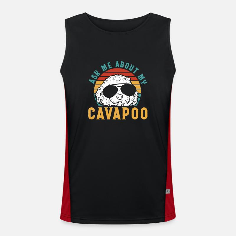 Cavapoo Cavoodle Capoodle Chien Débardeur respirant contrasté Homme 