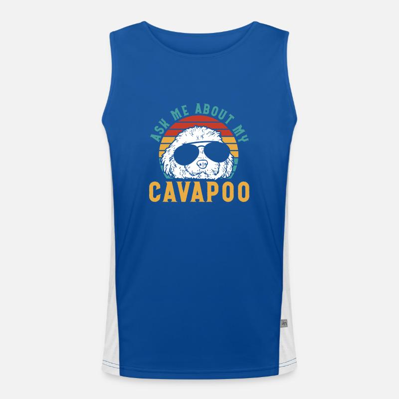 Cavapoo Cavoodle Capoodle Hund Funktionelles Kontrast-Tank Top für Männer 