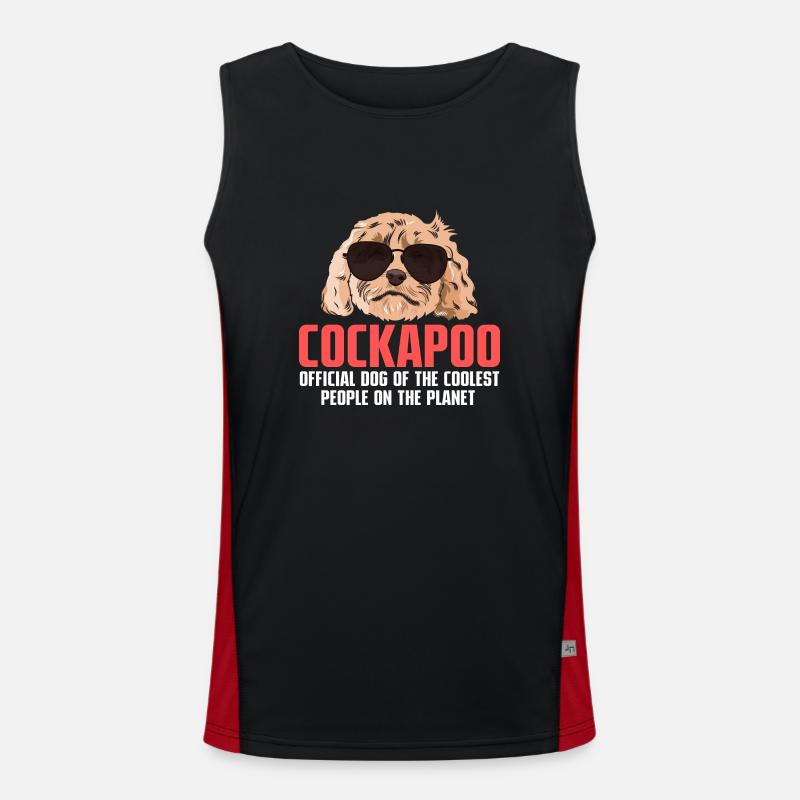 Cockapoo Dog Men's Functional Contrast Tank Top 