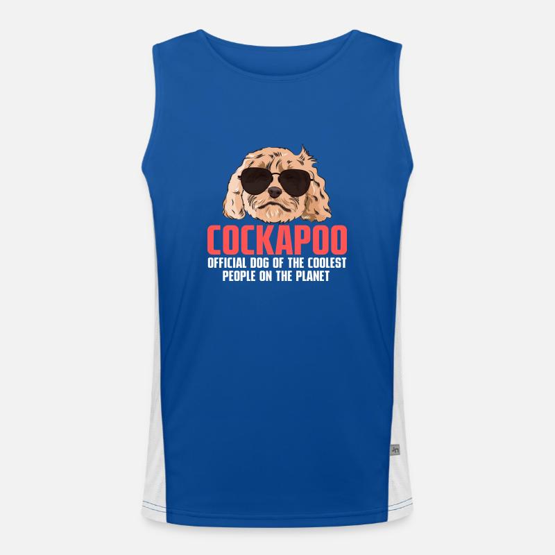 Cockapoo Dog Men's Functional Contrast Tank Top 