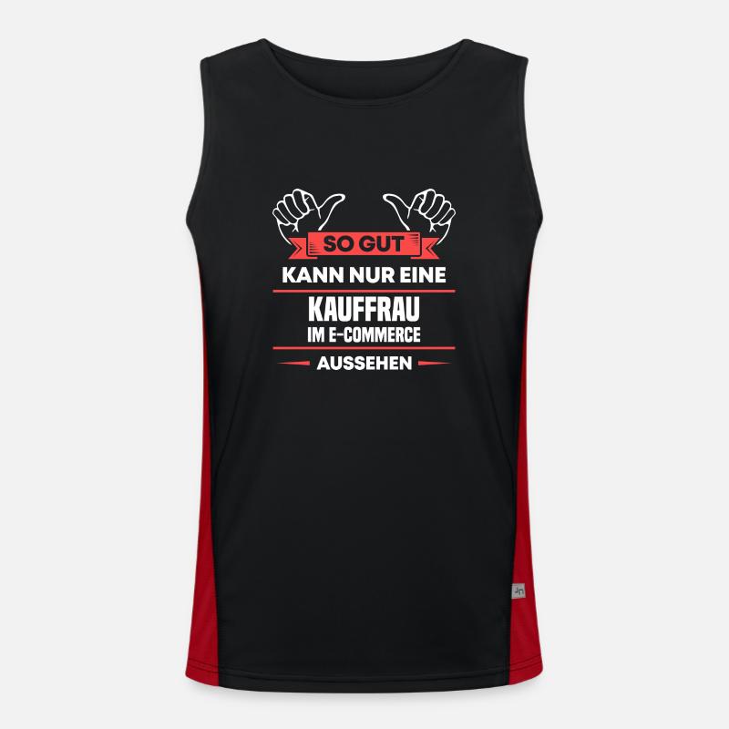 Kauffrau E-Commerce Design für stolze Handwerker Funktionelles Kontrast-Tank Top für Männer 