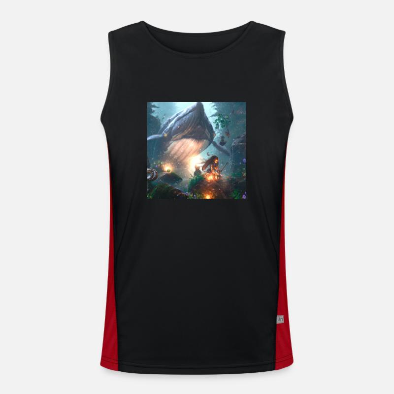 Creature in magical forest Men's Functional Contrast Tank Top 