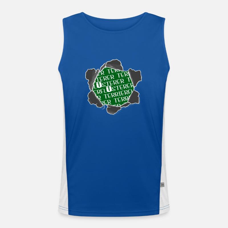 bluthund tier dogge terrier geburtstag windhund Funktionelles Kontrast-Tank Top für Männer 