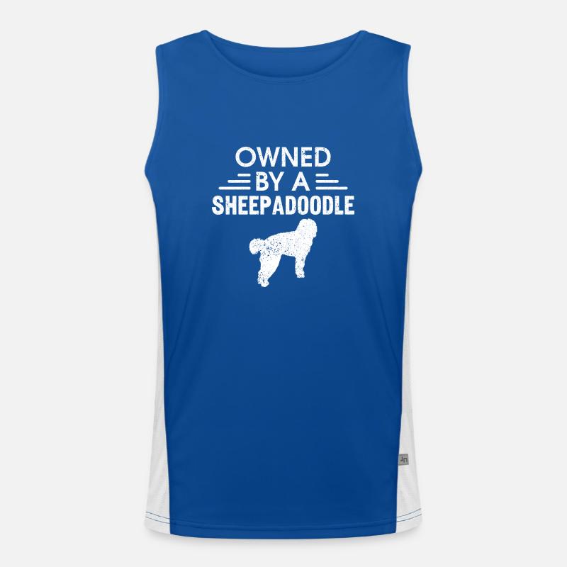 Sheepadoodle Doodle Dog Débardeur respirant contrasté Homme 