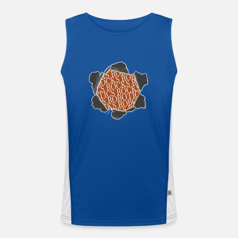 Sayings robotics engineering funny sayings happy Men's Functional Contrast Tank Top 