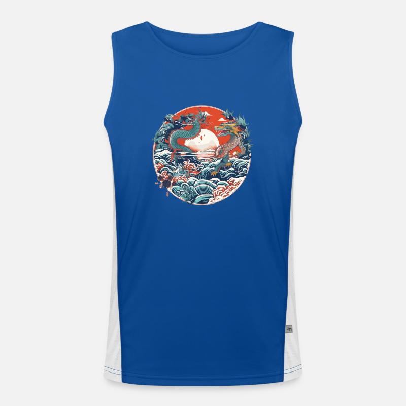 Chinese folklore Men's Functional Contrast Tank Top 