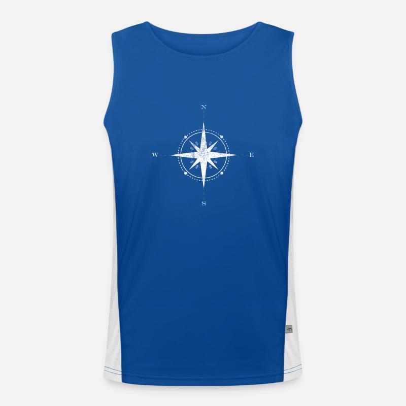 Compass Gift Idea Vintage Men's Functional Contrast Tank Top 