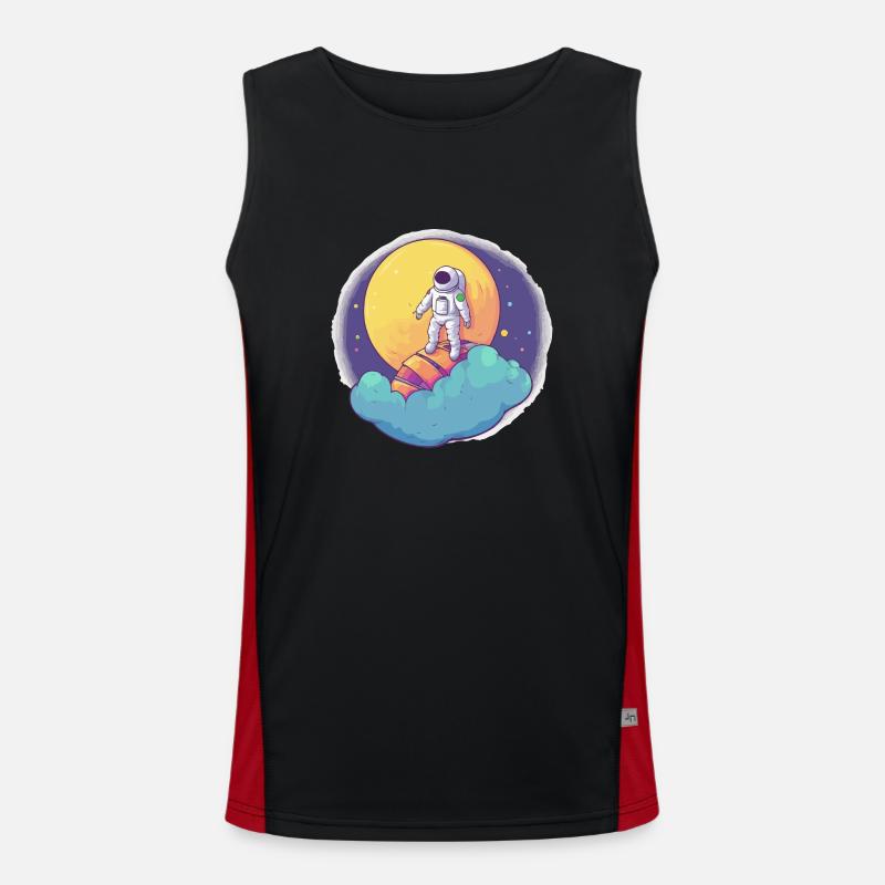 Neil Astronaut Funktionelles Kontrast-Tank Top für Männer 