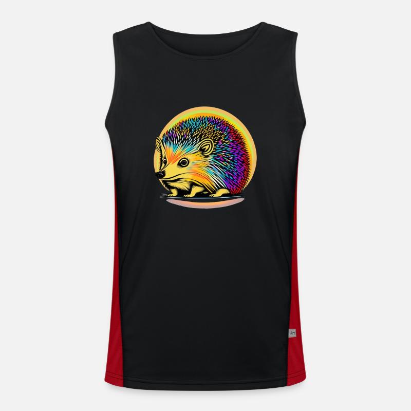 Igel Funktionelles Kontrast-Tank Top für Männer 