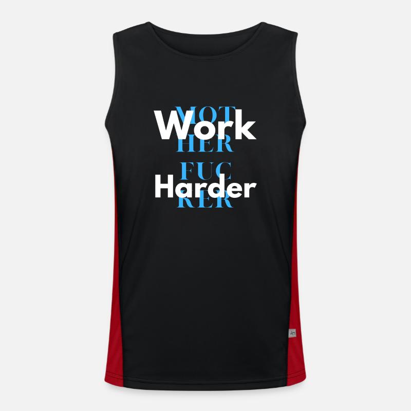 work harder 2 Débardeur respirant contrasté Homme 