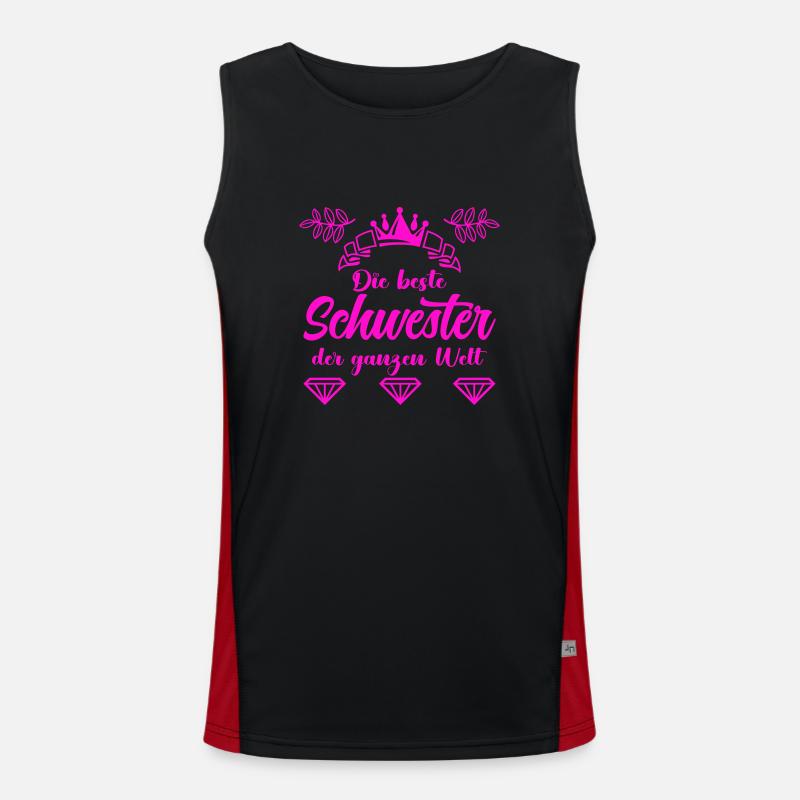 beste schwester Funktionelles Kontrast-Tank Top für Männer 
