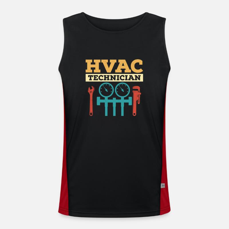 HVAC Technician AC Tech Installer Funktionelles Kontrast-Tank Top für Männer 