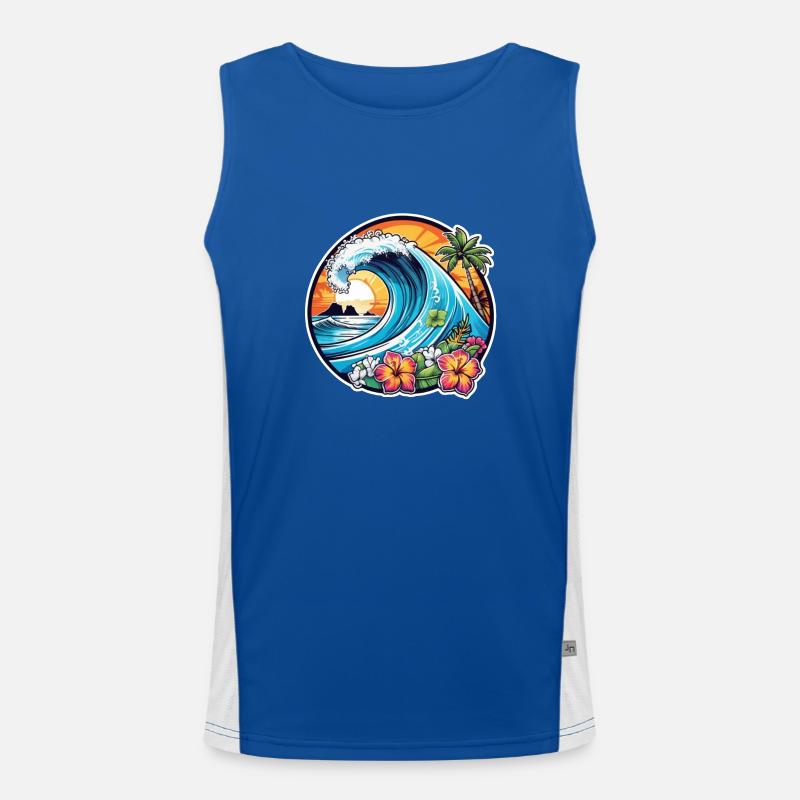surf plage palmier soleil vacances Débardeur respirant contrasté Homme 