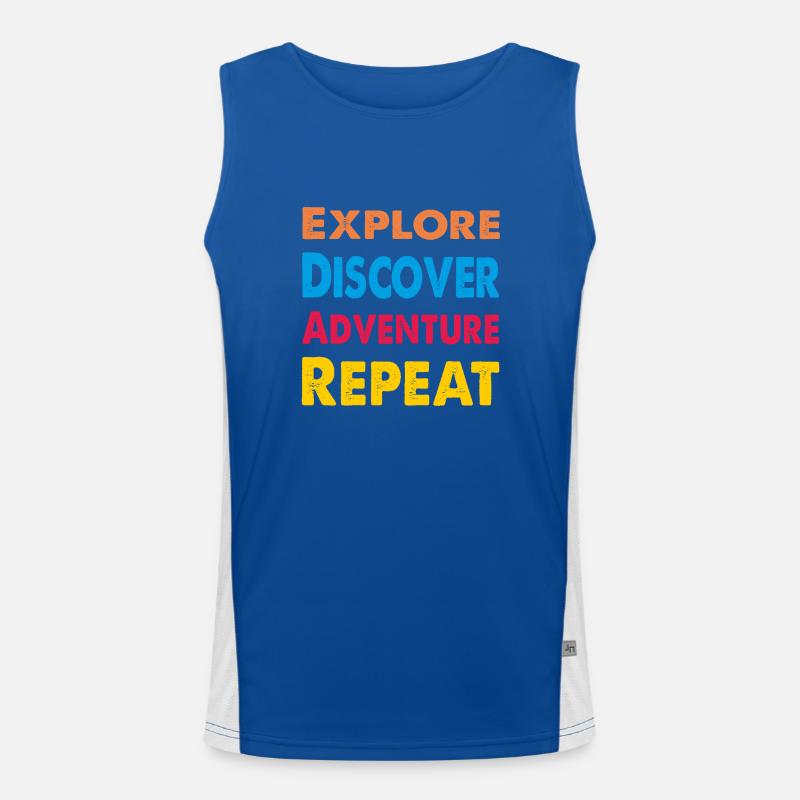 ErSa Solutions: Explore, Discover, Adventure Men's Functional Contrast Tank Top 