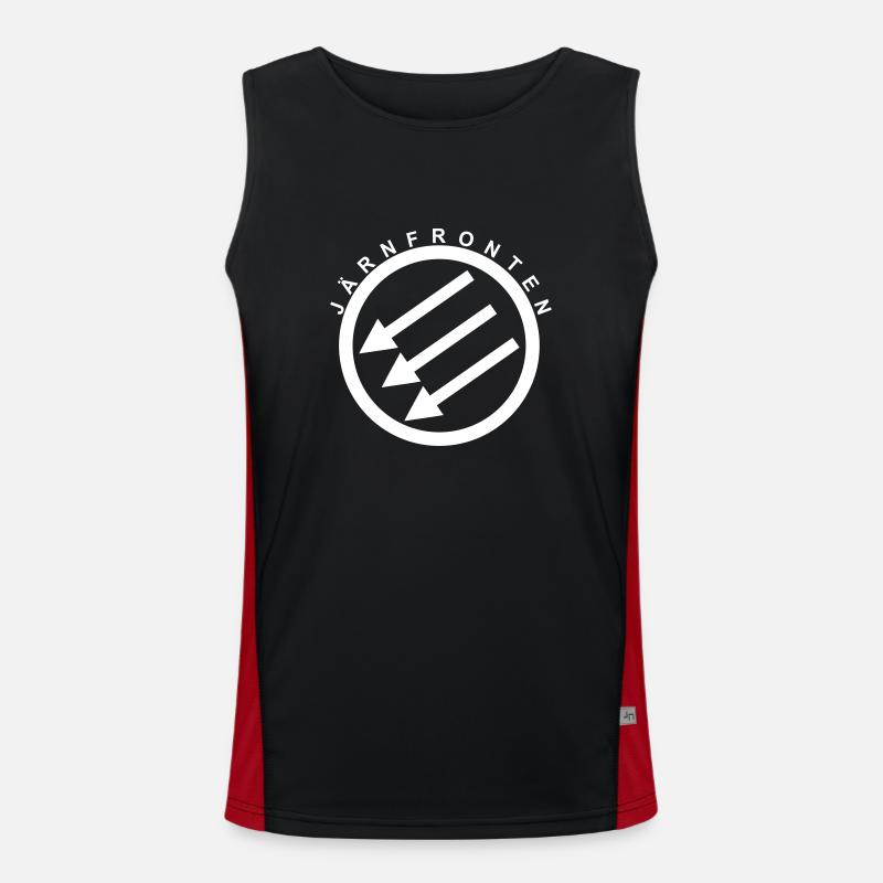 Järnfronten / Eiserne Front / Iron Front - Men's Functional Contrast Tank Top  - black/red