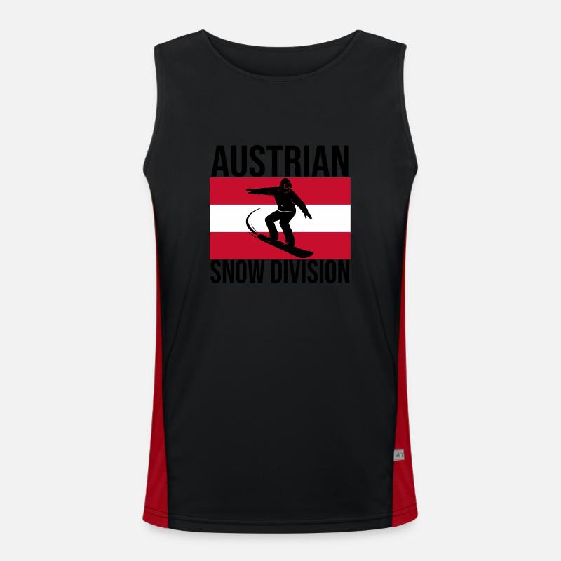 Austrian Snow Division Snowboard Tee Men's Functional Contrast Tank Top 