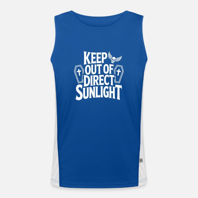 Keep out of direct sunlight! Vampire Goth Emo Funktionelles Kontrast-Tank Top für Männer 