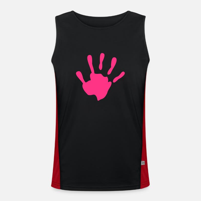 Hand - mains - empreinte de la main Débardeur respirant contrasté Homme 