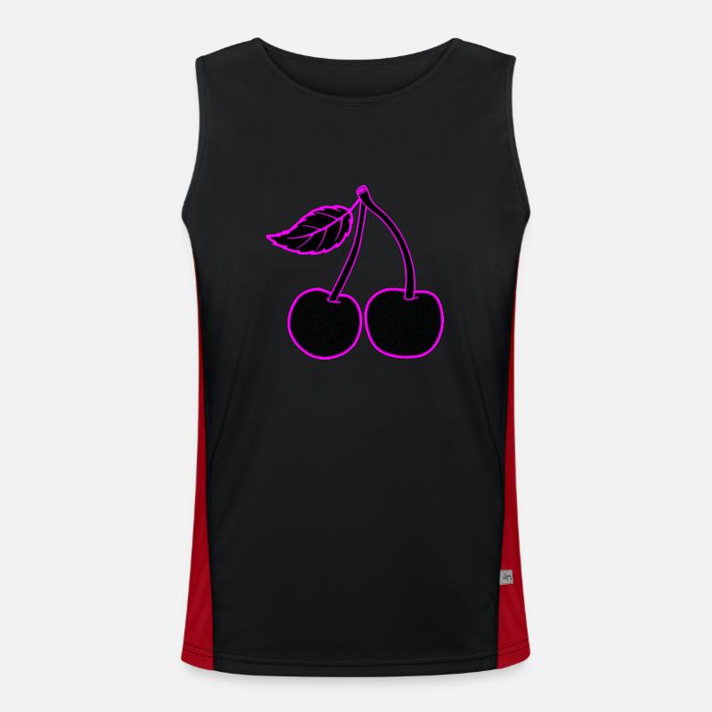 Neon Kirsche Pink, dezent oder präsent Funktionelles Kontrast-Tank Top für Männer 