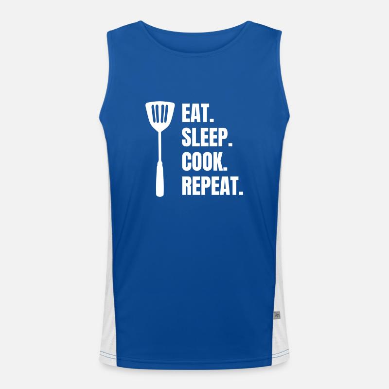 Cooking Baker Gift Hobby Chef Chef Funny Men's Functional Contrast Tank Top 