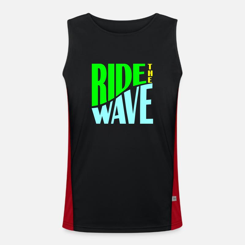 Ride the Wave plotter Men's Functional Contrast Tank Top 